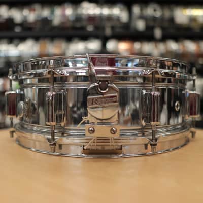 Vintage Rogers 5x14" Fullerton Era Powertone Chrome over Brass Snare Drum image 7