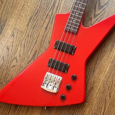 1985 Gibson Explorer Bass - Ferrari Red w/ OHSC image 4