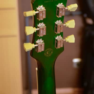 Epiphone Les Paul Gibson P94 Translucent Green Flamed Maple Top Schaller hardware image 6