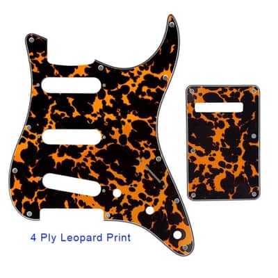Guitar Pickguard With Back Plate Suit For USA/Mexico Fender Strat Standard SSS ST-4 ply red pearl image 17