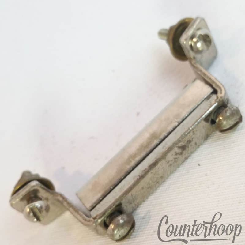 *Ludwig Butt Plate Snare Drum Hardware Nickel 1 7/8" Vintage 10s-20s Chicago USA image 1