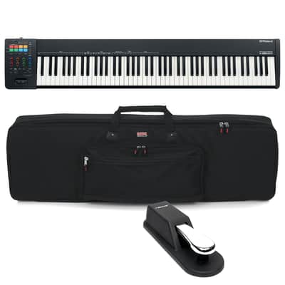 Roland A-88MKII MIDI Keyboard Controller, Gator GKB-88, Sustain Pedal Bundle