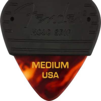 Fender MOJO GRIP Guitar Picks, Celluloid, MEDIUM, 3-Pack, Tortoise Shell