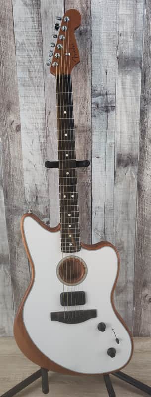 Fender American Acoustasonic Jazzmaster 2021 - Present - Arctic White w/ padded gig bag image 1