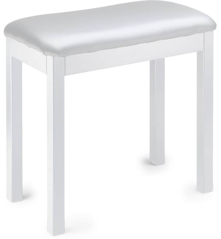 Stagg Metal Piano/Keyboard Bench w/ Vinyl Top - White - PBF20 MET WHSWH image 1