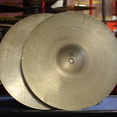1950s A. Zildjian 12" Small Stamp Hi-Hats 524/582g image 4