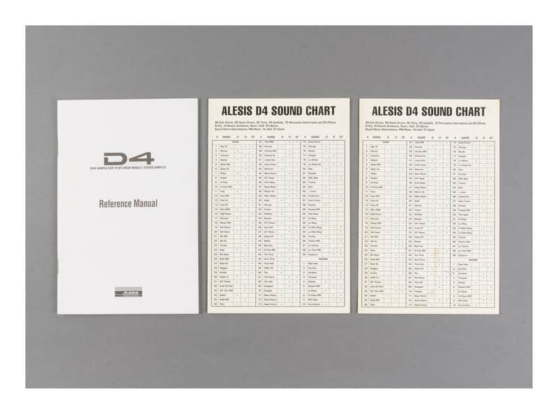 Alesis D4 Reference Manual