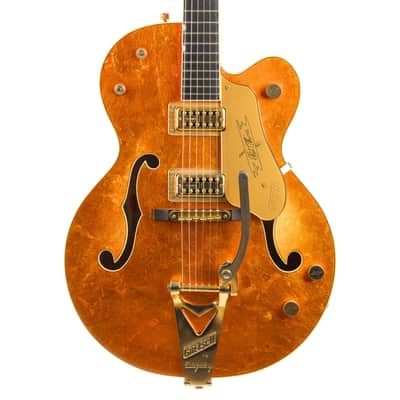 Gretsch USA Custom Shop Stephen Stern G6120-125 Chet Atkins 125th Anniversary - Transparent Orange over Gold Leaf image 1