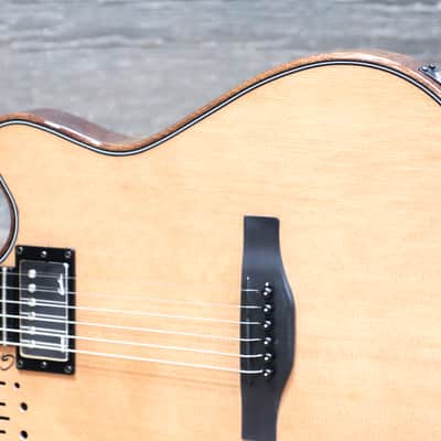 Godin A6 ULTRA Mahogany Deluxe Natural HG "B-Stock" Electro-Acoustic Guitar w/Bag image 4