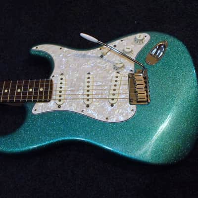 2001 Fender Mars Music Short-Run / Special Edition Crossroads Stratocaster - Teal Sparkle image 3