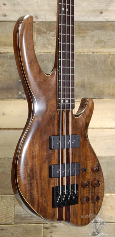Lea Custom 4 String Electric Bass Guitar Walnut w/ Case image 1