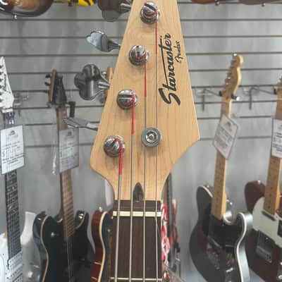 USED - FENDER STARCASTER PBass Black/White Guard image 5