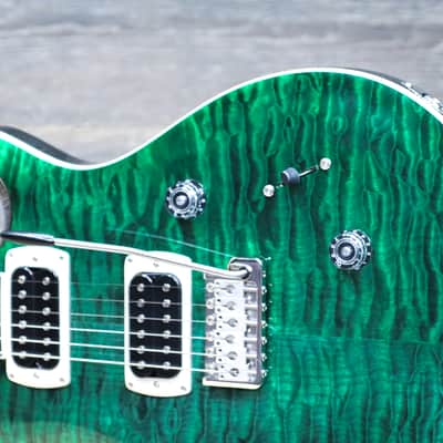 PRS SE Custom 24 Quilt Teal Black Quilted Maple Top Electric Guitar w/Bag image 4