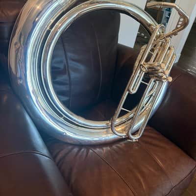 Eastman EPH495 Silver Bb Sousaphone - with Neck, Bits, and Case image 3