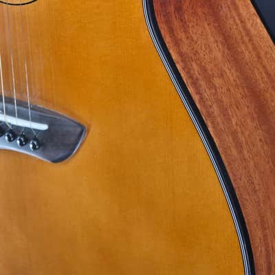 Yamaha CSF-TA TransAcoustic Parlor Size Acoustic Electric Guitar, Vintage Natural Gloss image 4