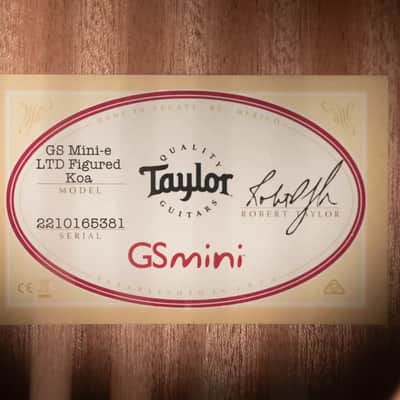 Taylor GS Mini-e LTD Acoustic/Electric Guitar - Figured Koa with Gig Bag image 16