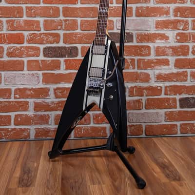 ESP Signature Series George Lynch Super V Special Edition Black with Silver Stripes 2008 w/OHSC image 5