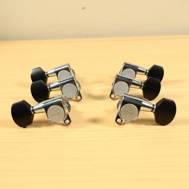 Gotoh SG360 Mini 3x3 Schaller Style Chrome Tuning Black Buttons Japan image 1