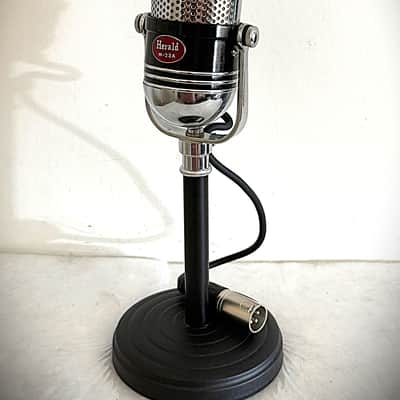 Rare 1960's Herald Dynamic Pill Microphone, upgraded audio, w/box, stand, Calrad image 11