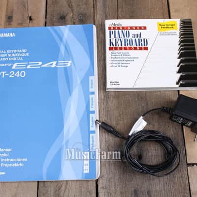 Yamaha YPT 240 Portable 61 Key Digital Keyboard with Power Supply and Manual image 2