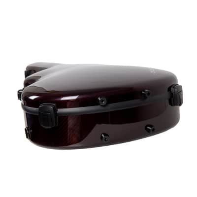 Crossrock Air Carbon® by Crossrock | 4/4 Classical Guitar Flight Case – 3K Twill Weave Carbon Fiber in Vintage Port Red – TSA Lock & Ergonomic System – Lab-Tested Impact Resistance image 4