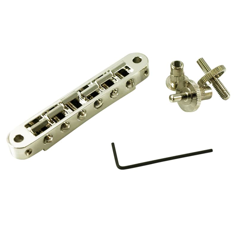 TonePros TP6-N Standard Tune-O-Matic Bridge With Small Posts - Nickel image 1