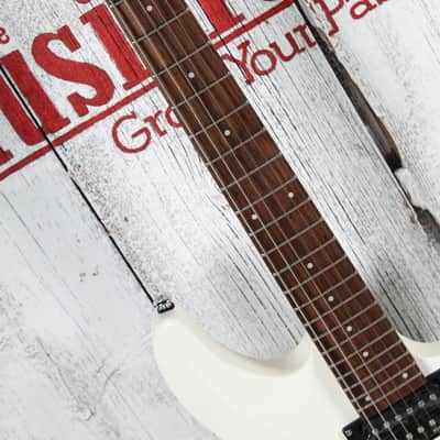 Schecter C-6 Deluxe Solid Body Electric Guitar Satin White Finish image 9