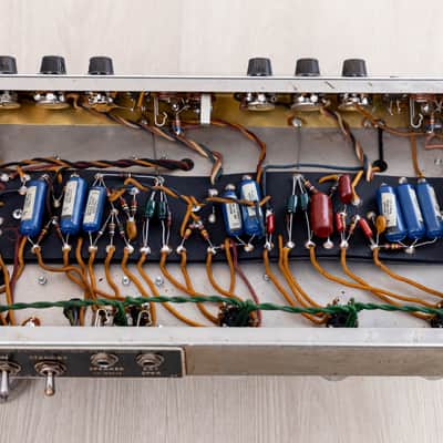 1965 Fender Bassman Black Panel AA165 Pre-CBS Vintage Tube Amp Head & 2x12 Cab w/ Oxford 12T6, FEIC image 14