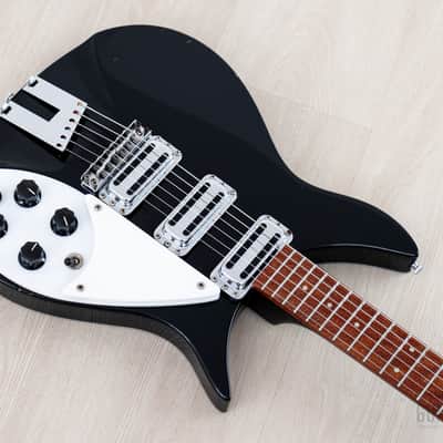 1994 Rickenbacker 350V63 Liverpool Jetglo, Full Scale w/ Hot Toaster Top Pickups, Case image 8