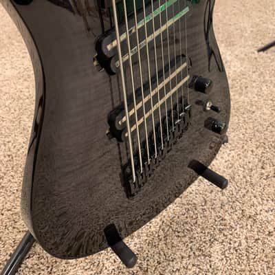 MINT - Agile 10 String Fan Fret Multi Scale Electric Guitar - Pendulum Pro 102730 EB CA Black Flame image 3
