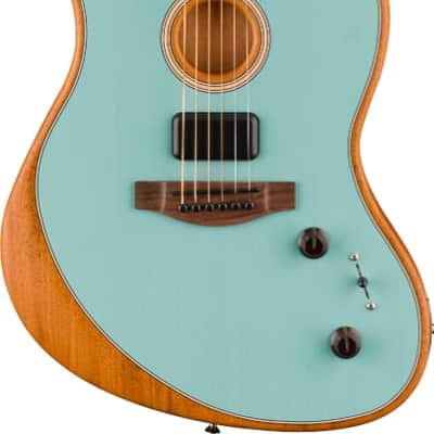 Fender Acoustasonic Player Jazzmaster Acoustic Electric Guitar. Rosewood Fingerboard, Ice Blue image 9