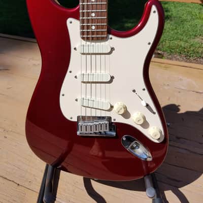 Rare & Limited Lace Sensor Fender  Deluxe American Standard Stratocaster 1989 Red w/ Gig Bag image 1