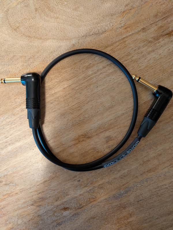 Mogami 2319 90° TS-M to 90° TS-M Cable with Neturik Gold Connectors (2 Feet) image 1
