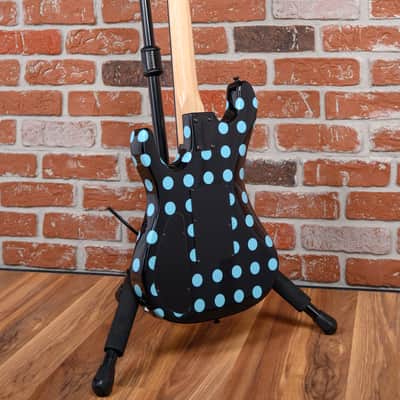 Kramer Original Collection NightSwan Black with Blue Polka Dot 2022 w/Gator Hardshell Case image 6