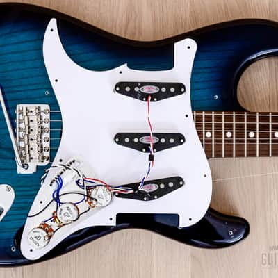 2014 Tokai Goldstar Sound AST-118 S-Style Electric Guitar Ash Body Blue Burst, Japan image 14