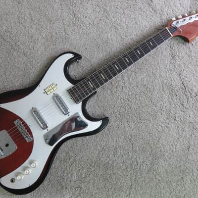 Vintage 1960s Kawai Teisco Electric Guitar Japan Hound Dog Taylor Reburst image 1