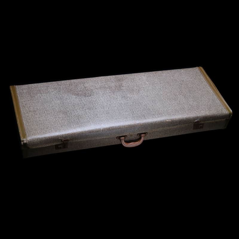 Vintage Rectangular Guitar Case Hardcase Hard Shell Case Textured Cover Made in England Fits Solid-Body Electric Guitar or Pedal Board Effects Pedal Carry Case Gig Bag image 1