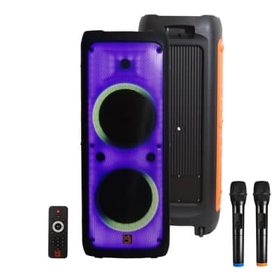 2 MR DJ FLAME5500LED Bluetooth PA Party Speakers Liquid Crystal LED 2 x 12" TWS FM USB image 4