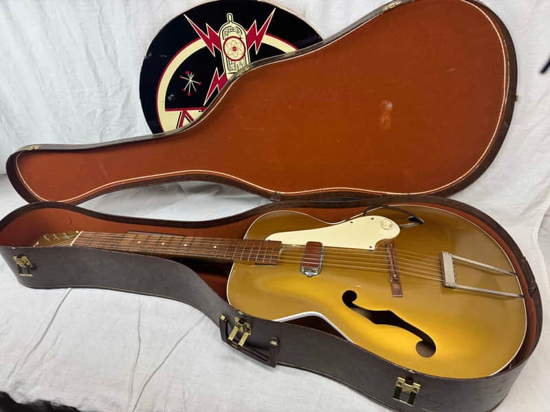 Kay K130 K-130 Archtop Guitar with Chipboard Case 1950s - Gold / Goldtop image 1