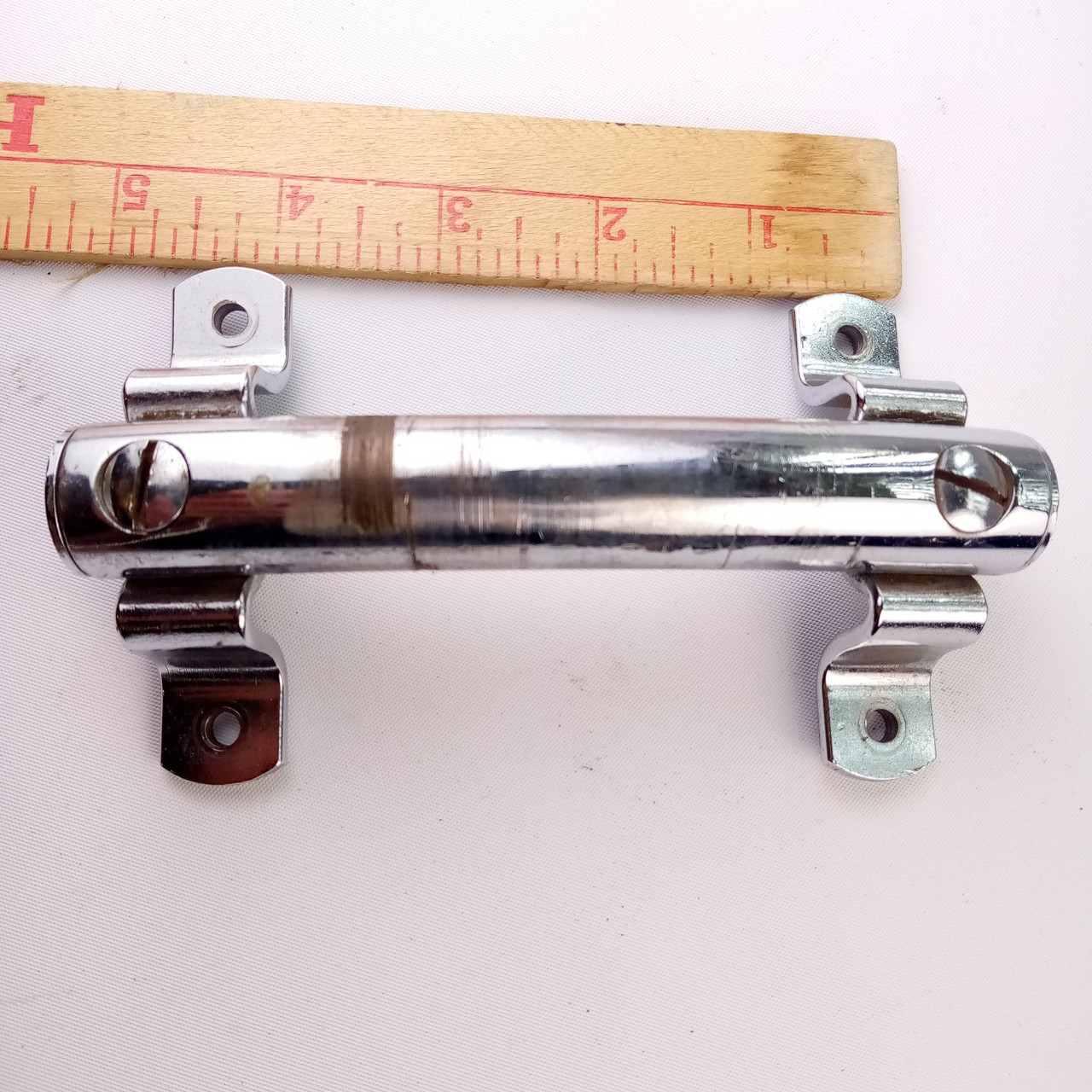 Ludwig Rail Mount Bar Frame Bracket Cylinder Holder Vintage 60s Bass Drum Chrome — main photograph