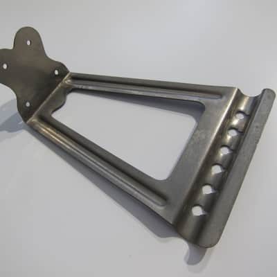 Harmony & Silvertone Flat Top Guitar Tailpiece Authentic Vintage Part Circa-1950s-1960s-Chrome image 6