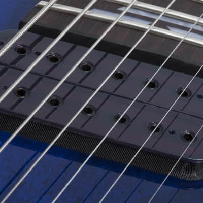 Schecter Omen Elite-7 Multiscale See-Thru Blue Burst image 8