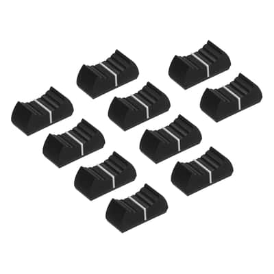 Straight Slide Potentiometer Flat Push Knob Plastic Flat Push Knobs for Potentiometer,Guitar, Console, Volume,Bass Insert Shaft 8x1.2mm/0.31x0.05 Inch Black Pack of 10 image 1