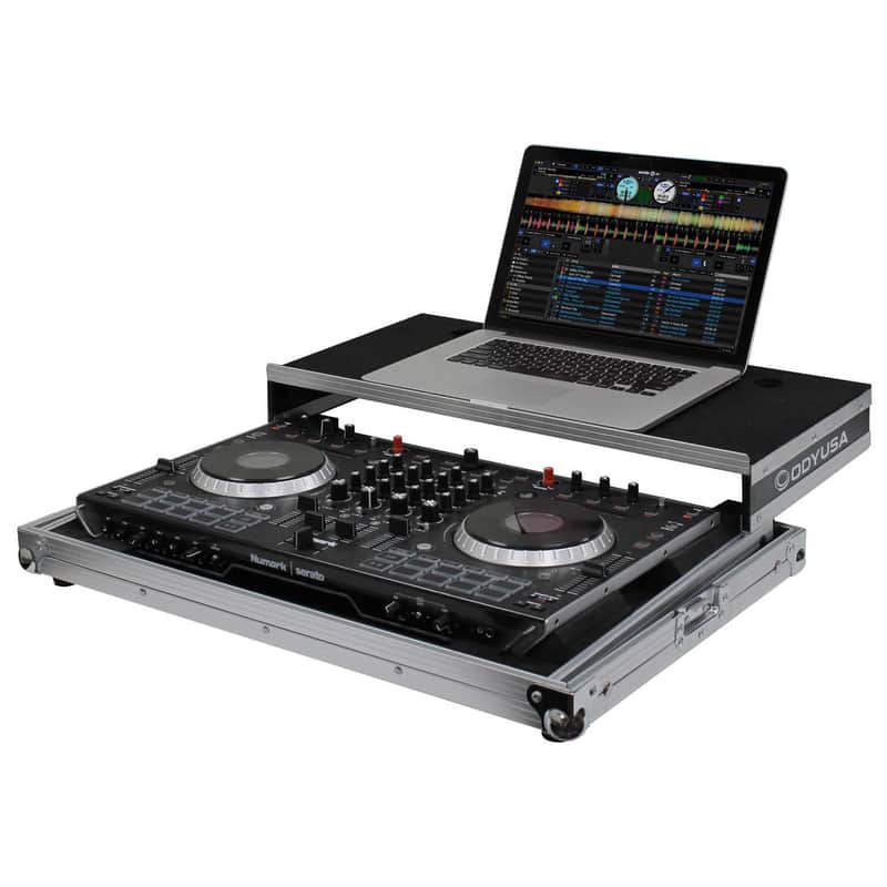 Odyssey FRGSNS6II, Low Profile Case with Glide Platform for Numark NS6II Controller image 1