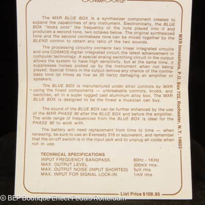 MXR MX-103 Script Blue Box 1975 s/n 304906 Jimmy Page, Rowland S Howard - Birthday Party image 16