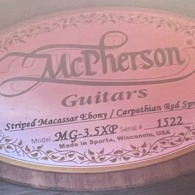 McPherson MG-3.5XP Acoustic/Electric Guitar W/OHSC Striped Macassar Ebony/Spuce image 11