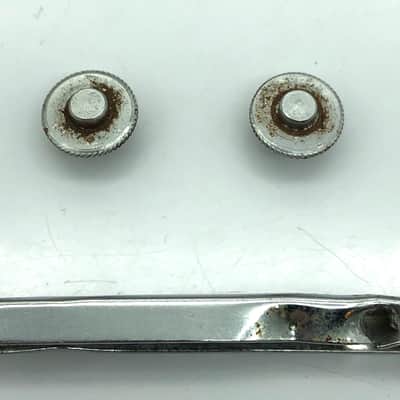 Teisco Zenon Kawai Aria Harmony Kay Bridge Plate w/Thumbwheels 1960’s-70’s Chrome image 2