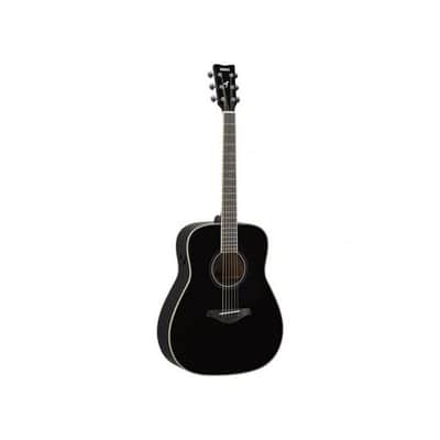 Yamaha FG-TA TransAcoustic Dreadnought 2010s - Black image 1