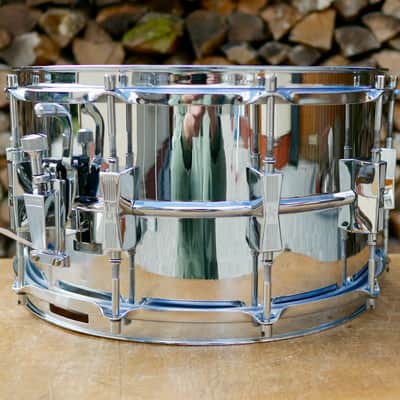 Sonor D-508 D508 Phonic 14" x 8" 10-Lug Ferro-Manganese Steel Snare Drum RARE image 4