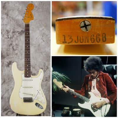 1966 Fender Stratocaster- Only Refin - Olympic White 3,3kg image 2